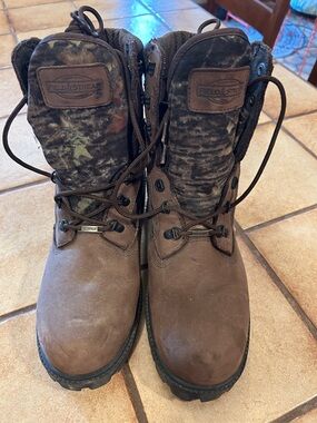 Field & Stream Brown Camouflage Lace-Up Boots